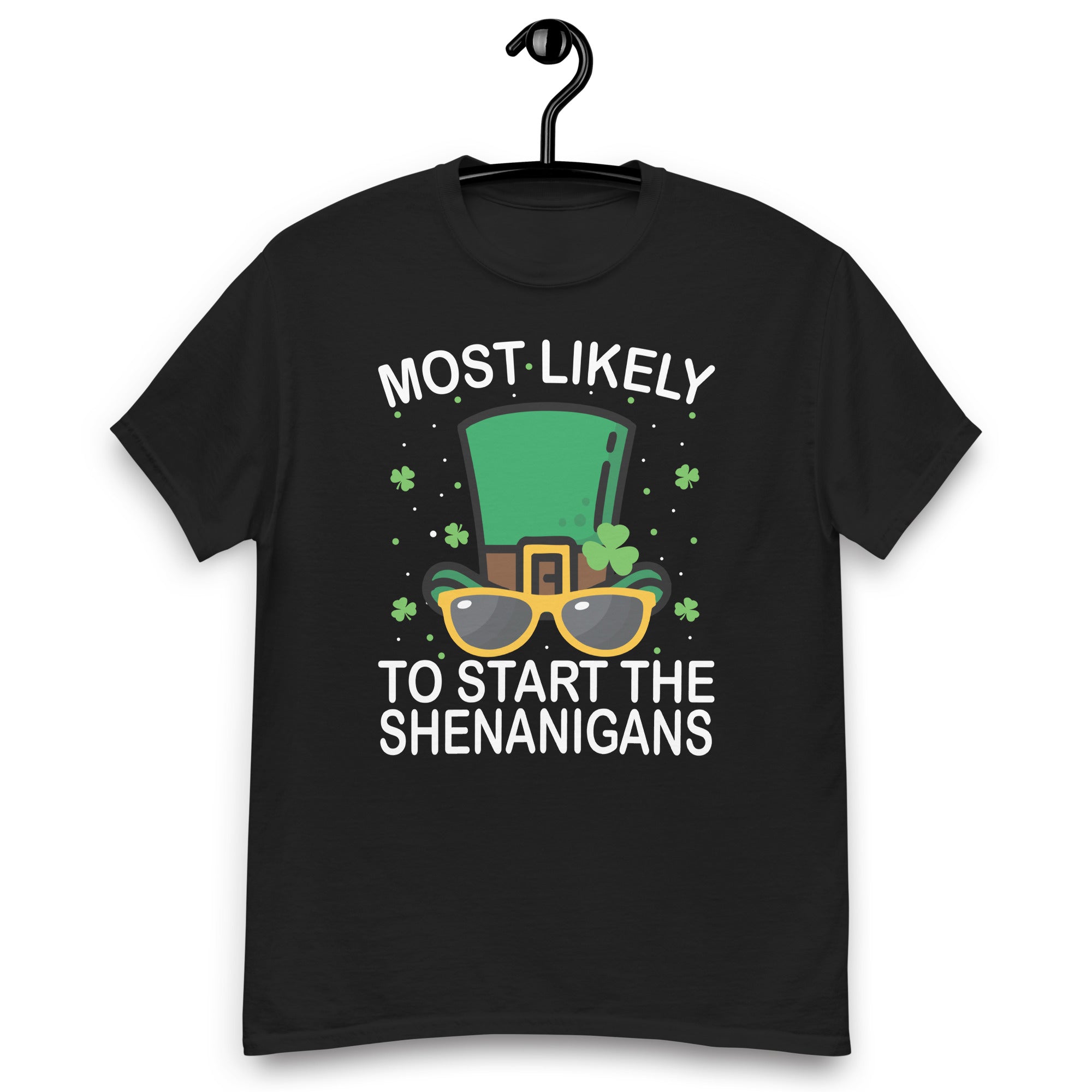 most-likely-to-start-the-shenanigans-st-patricks-day-unisex-classic-tee