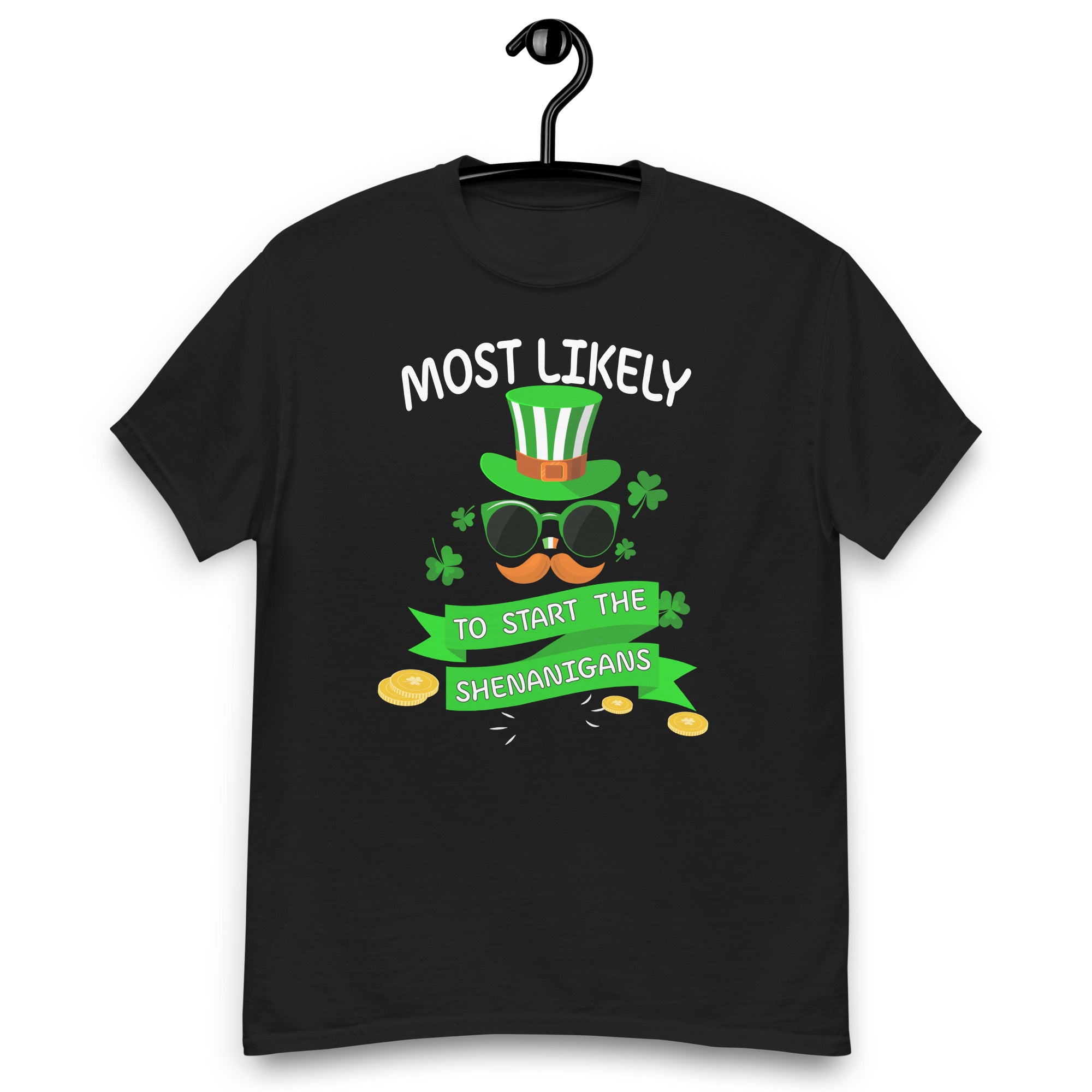 most-likely-to-start-the-shenanigans-st-patricks-day-unisex-classic-tee-1