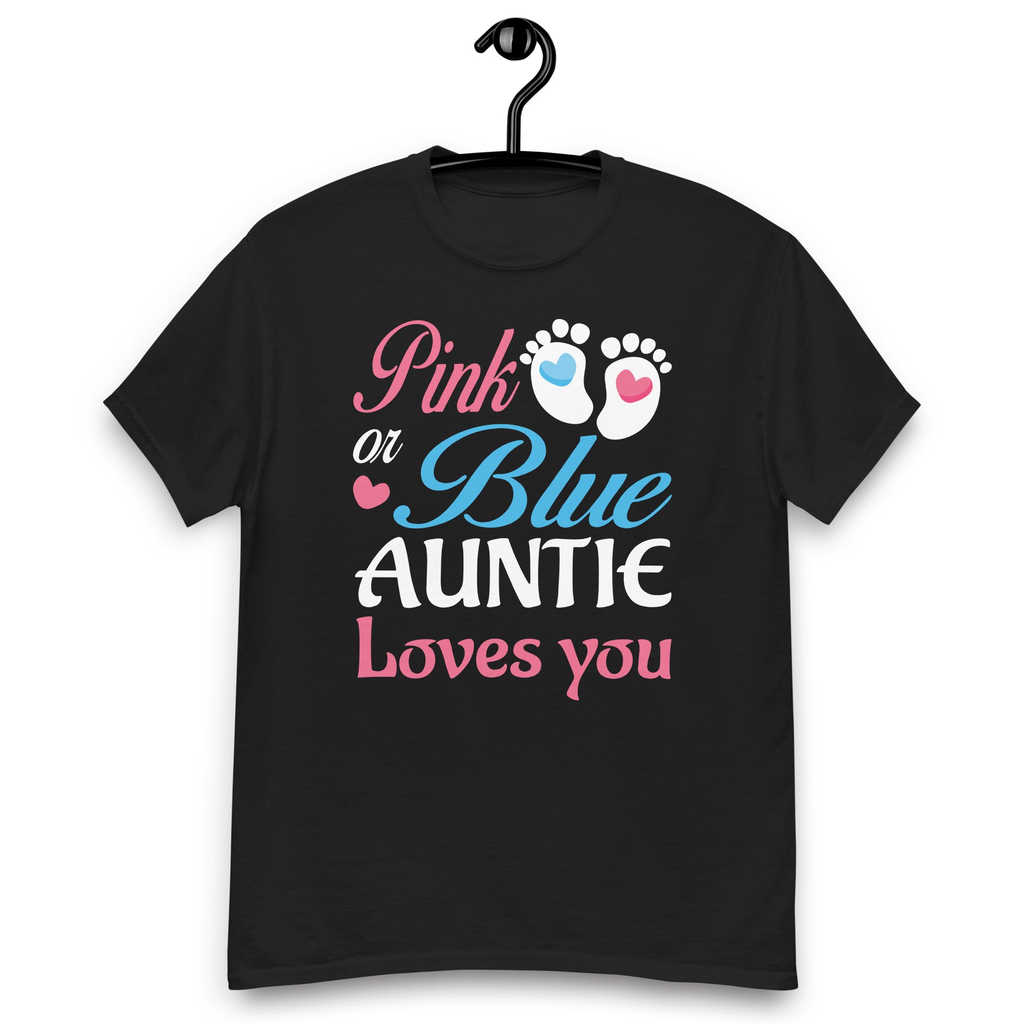 pink-or-blue-auntie-loves-you-gender-reveal-pregnancy-unisex-classic-tee