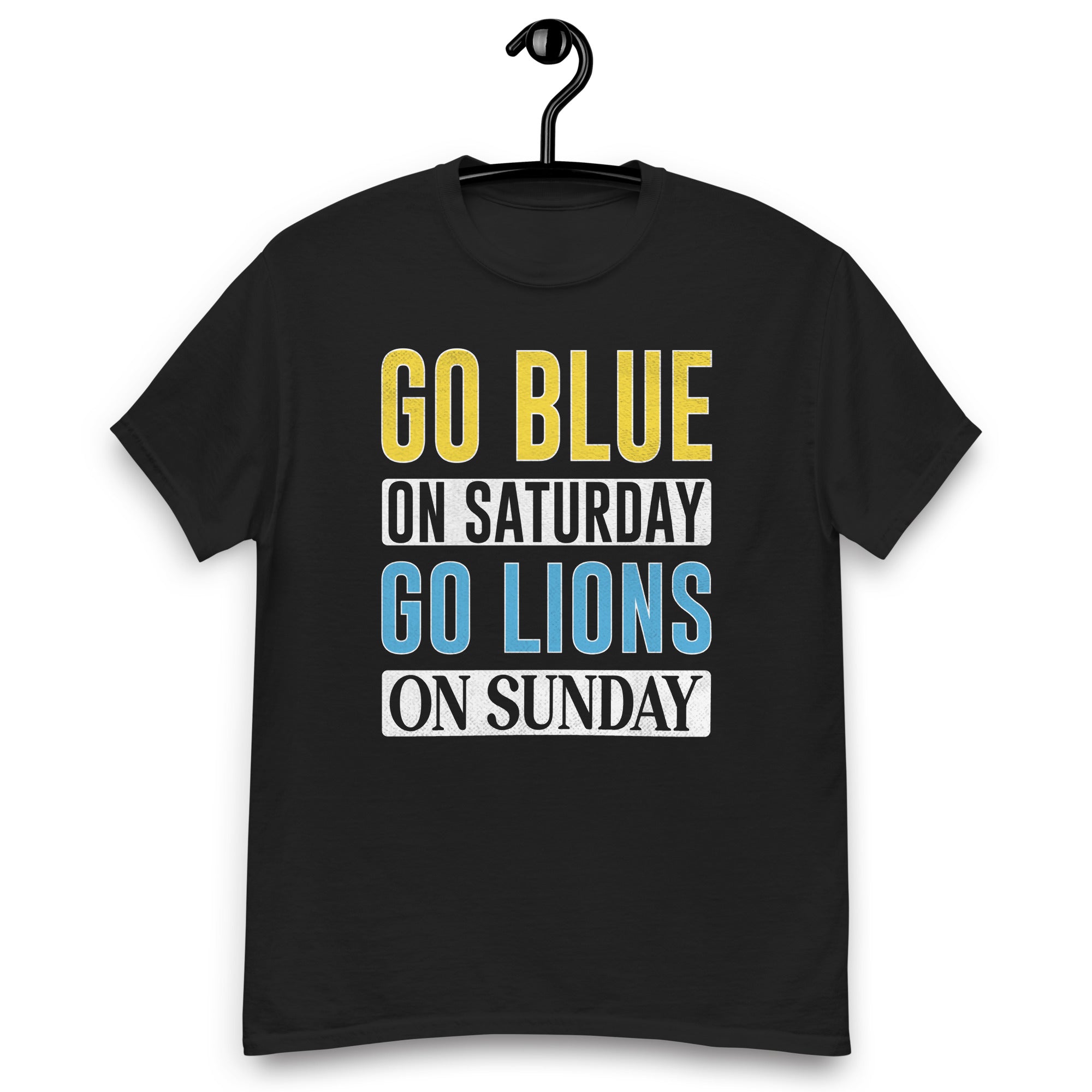 go-blue-on-saturday-go-lions-on-sunday-football-fan-costume-unisex-classic-tee