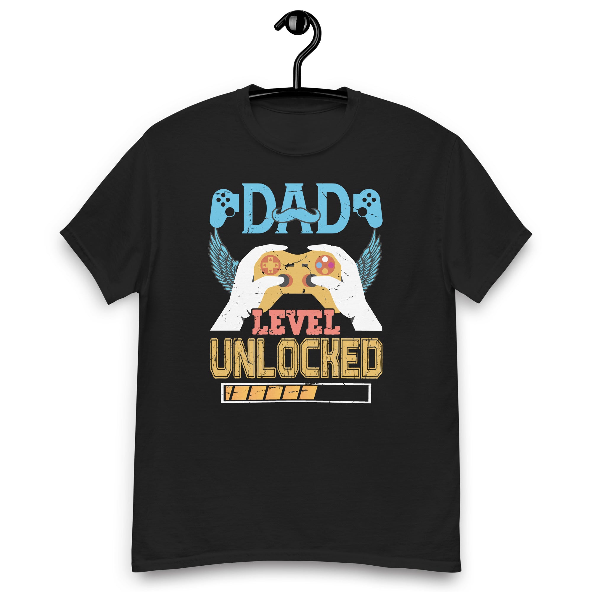 dad-level-unlocked-2025-gamer-pregnancy-soon-to-be-father-unisex-classic-tee